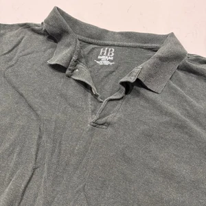 HB Harbor Bay Polo Shirt Mens 4XLT Green Short Sleeve Cotton Casual Office - Picture 1 of 8