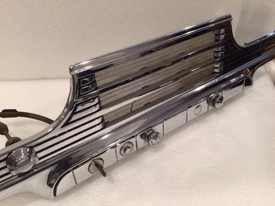 1946 OLDSMOBILE 98 CHROME DASH BEZEL TRIM with Key ORIGINAL OEM 418536 Very Nice - Image 1 of 4