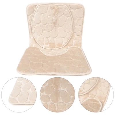  Badezimmer Accessoires Set Badezimmer-Toilettenmatte Badezimmerteppiche - Bild 1 von 4