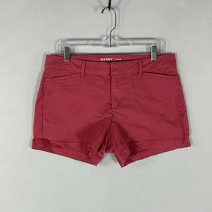 Old Navy Pixie Chino Shorts Womens 8 Regular Pink Mid Rise Solid LadyGuav Casual - Picture 1 of 9