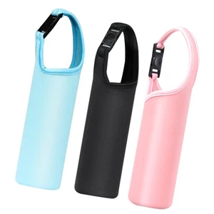 3 Pcs Foldable Drinks Carrier Sleeves for Travel Bottles Water Bag Thermal - Picture 1 of 11
