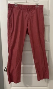 Tailorbyrd Collection Flat Front Chino Trousers 34x30 Salmon Cotton Blend Casual - Picture 1 of 12