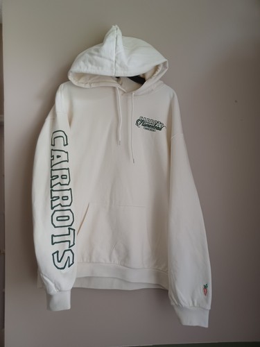 OFF WHITE Felpa con cappuccio Carrots By Anwar Carrots Homestead pullover uomo 2XL bianco sporco panna nuova con etichette