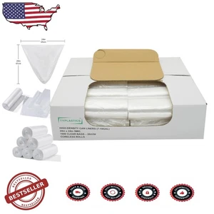 Wholesale 1000 Count Garbage Bags 7-10 Gallon Clear Unscented Leak Proof Perf... - Picture 1 of 8