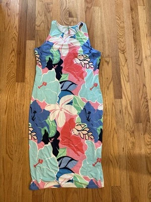 Vestido Tori Richard Come Closer Tropical Karley Floral Multi Midi L NUEVO Foto 1 de 4