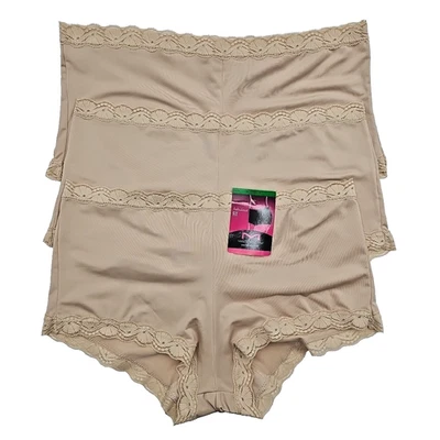 Maidenform Women's BOYSHORT Underwear 40760 Pack of 3 Fabulous Fit Size LARGE 7 - Imagem 1 de 4
