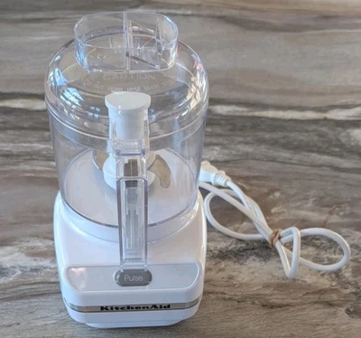Kitchen Aid Chef's Chopper Mini Food Processor 3 Cups KFC3100WH1 White Nice  - Image 1 of 4
