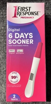 Embarazo Primera Respuesta, Digital 6 Días Antes. 2 pruebas. Exp 12/2025 o posterior Foto 1 de 4