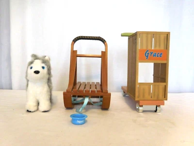 American Girl Doll Perro Trineo n American Girl Kit Scooter n American Girl Doll Dog Foto 1 de 4
