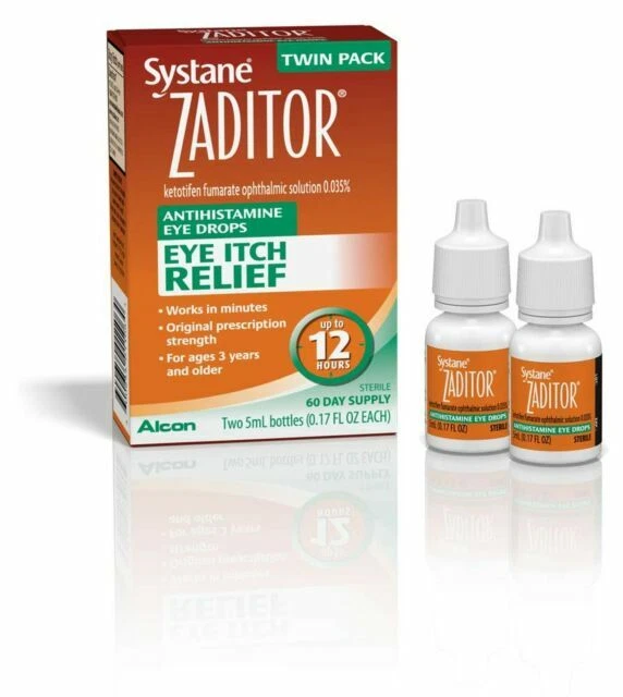 Alcon Zaditor Antihistamine Eye Drops - 0.17oz (2 Pack)
