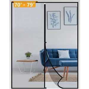 Magnetic Screen Door Fits Door Size 70 x 79, Screen Size 72" x 80" Strengthen... - Picture 1 of 9