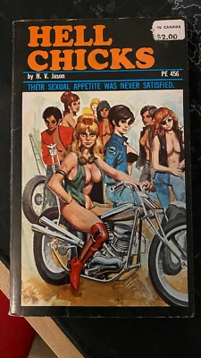 Hell Chicks N.V. Jason (Ed Wood.Jr,) Pec Vintage,Sleaze Paperback, 1968,1st, VG- - Image 1 of 4