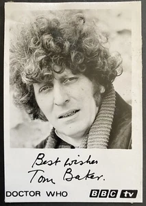 Dr. Who offizielle BBC TOM BAKER Castkarte, POSTKARTE 1976 xxx selten!! 1970er Jahre Promo - Bild 1 von 10