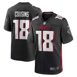 Atlanta Falcons Kirk Cousins #18 Nike Men's Black Official NFL Game Jersey - Picture 1 of 3