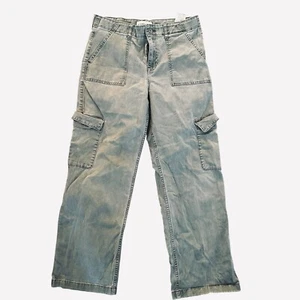 Abercrombie Pantalone Cargo Bambini Verde Gamba Larga Tasche Ragazza Taglia 17/18 - Foto 1 di 10