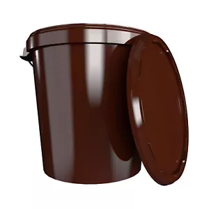 Eimer mit Deckel 30l Hobbock braun Kunststoff PP lebensmittelecht luftdicht - Bild 1 von 7