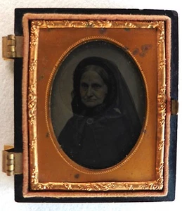 AMBROTYPE PHOTO WYMAN & CO BOSTON USA boite thermoplastic s.PECK FEMME O839 - Imagen 1 de 7