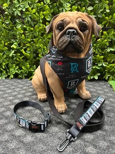 PORT ADELAIDE POWER AFL Football Dog Collar, Lead, Doggy 'dana, Harness; FUNKY - Picture 1 of 32