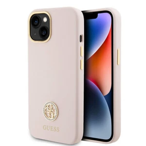 Coque Guess avec logo pour Apple iPhone 15 - Rose - Photo 1 sur 8