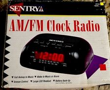 SENTRY AM/FM Digital Alarm Clock Radio CR100 Large LED 9V Battery Backup