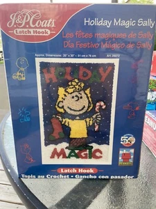 Peanuts Latch Hook Kit - Holiday Magic Sally - J&P Coats & Clark - NEW 20”x30” - Picture 1 of 1