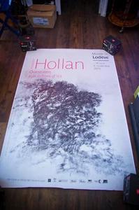 EXHIBITION ALEXANDRE HOLLAN 2016 French Bus Shelter Vintage Original Art Poster - Picture 1 of 7