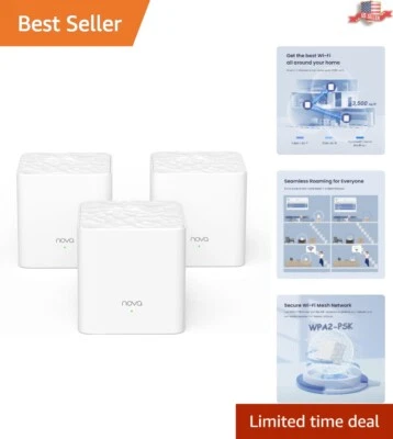 High-Capacity WiFi Mesh System - Covers 3500 Sq.Ft, Perfect for Up to 40 Devices - Image 1 of 4