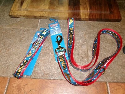 Nuevo Collar y Correa para Perro Liga de la Justicia Mujer Maravilla Guerrero Mascotas Abanicos Talla M 14-20" Foto 1 de 3