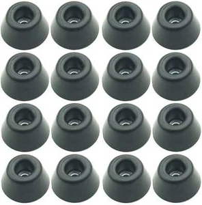 16 Gummifüße Ø 30 x 15 mm Stahleinlage Adam Hall 4901 Gerätefuß Möbelfüße Gummi - Picture 1 of 4