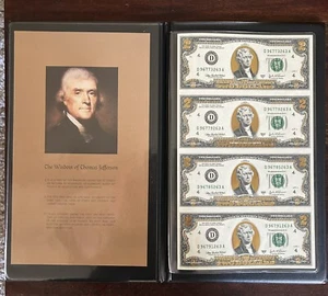 22 KARAT GOLD OVERLAID UNCUT SHEET 2$ BILL *RARE* - Picture 1 of 5