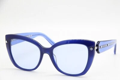 NEW SWAROVSKI SK 391 90V CLEAR DARK BLUE CRYSTALS AUTHENTIC SUNGLASSES 54-18 - Image 1 of 3