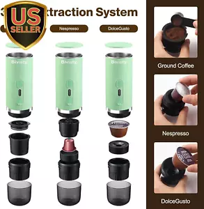 Portable Espresso Maker, Wireless Self-Heating, Mini Coffee Maker, 80Ml Water... - Picture 1 of 1