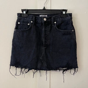AGOLDE Quinn High Rise Skirt SZ 26 (waist 28.5'') Frayed Hem Fairy Grunge - Picture 1 of 10