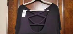 NEW!! American Eagle Black Soft And Sexy Cropped Criss Cross Back Size XL - Picture 1 of 10