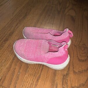 CARTER'S Pink Stretch Casual Sneakers Slip On Slides Girls Toddler Size 8  💗184