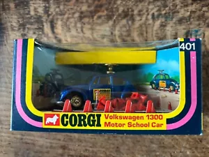 Vintage Corgi 401 Volkswagen 1300 Motor school Car Diecast Model Original box - Picture 1 of 7