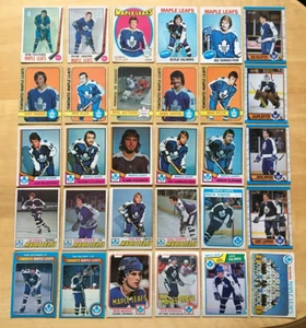 TORONTO MAPLE LEAFS VINTAGE HOCKEY CARD LOT. 30 CARDS - Picture 1 of 5