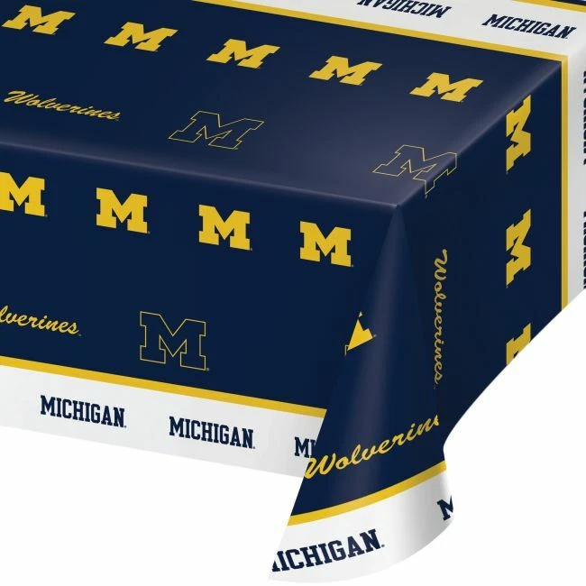 Mantel de plástico Michigan Wolverines 54" x 108" Michigan Wolverines Supplies Foto 1 de 1