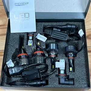 LED Headlights 6-Pack Kit 9005/HB3 + H11/H9/H8 + 9145/9140/9005 Fog Lights FORD - Picture 1 of 9
