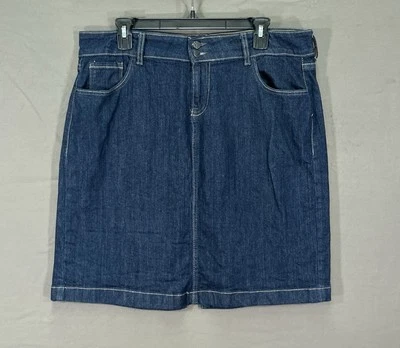 FALDA LÁPIZA VAQUERA AZUL MARINO ANTIGUO ALGODÓN ELÁSTICO ALGODÓN ELÁSTICO LARGO HASTA LA RODILLA ALGODÓN OSCURO 14 Foto 1 de 4