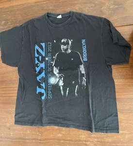 Camiseta Jay Z Brooklyn 2012 Barclay’s Gráfica Hombre’s Grande Rap Hip Hop RARA DE COLECCIÓN - Imagen 1 de 7