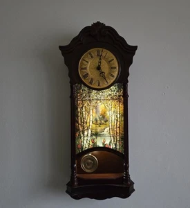 The Bradford Exchange Limited Edition Thomas Kinkade Light Up Wall Clock Working - Picture 1 of 11