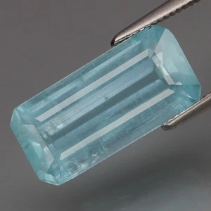 ¡Color encantador de 6,13 quilates! Natural GRANDE Azul Cielo Aguamarina Brasil Forma Perfecta - Imagen 1 de 4