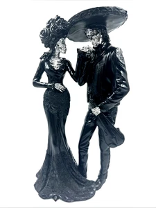 Día de Muertos Catrina Catrin Esqueleto Pareja Figura Halloween Decoración Gótica - Imagen 1 de 10