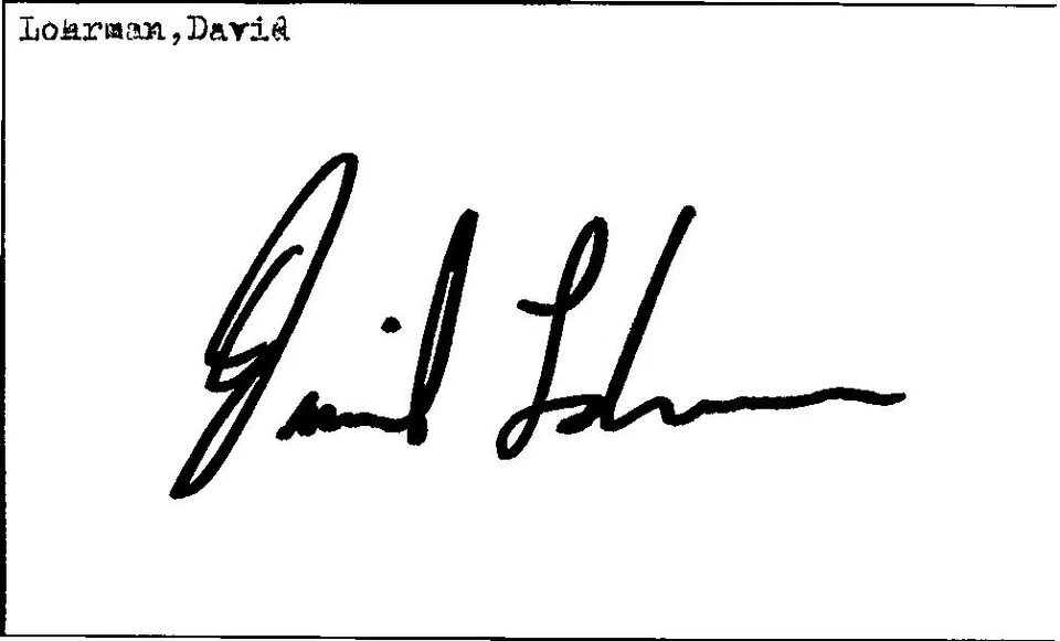 1990's -David lohrman- Signed/Autograph/Auto Index Card New York Mets MLB - Image 1 of 1