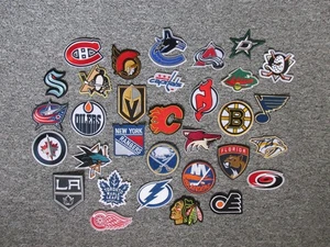 NHL TEAM EMBROIDERY LOGO PATCH. IRON ON/SEW PATCH.ICE HOCKEY.COTTON. - Picture 1 of 38