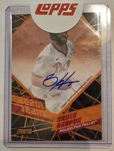 2021 Topps Stadium Club - Bryce Harper Beam Team Auto #BTA-BH Orange 5/5 - Picture 1 of 10