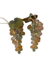 Set Of 2 Vintage Decorative Champagne Grape Clusters Mid Century - Picture 1 of 4