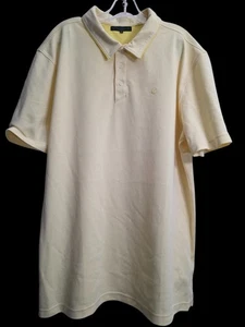 Extracurricular Polo Shirt Mens 2XL Cream Yellow Short Sleeve Cotton Embroidered - Picture 1 of 15