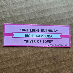 RICHIE SAMBORA One Light Burning JUKEBOX STRIP Record 45 rpm 7" - Picture 1 of 1